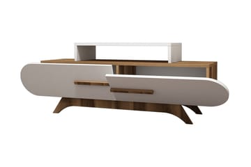 TV-Bänk Amtorp 145 cm - Brun|Vit - Möbler - TV- & Mediamöbler - TV bänk & mediabänk