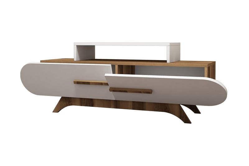 TV-Bänk Amtorp 145 cm - Brun|Vit - Möbler - TV- & Mediamöbler - TV bänk & mediabänk