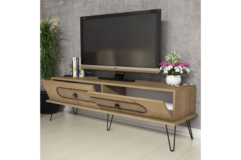 TV-Bänk Amtorp 145 cm - Ljusbrun - Möbler - TV- & Mediamöbler - TV bänk & mediabänk