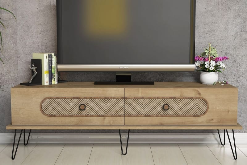 TV-Bänk Amtorp 145 cm - Ljusbrun - Möbler - TV- & Mediamöbler - TV bänk & mediabänk
