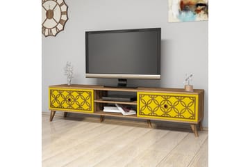 TV-Bänk Amtorp 180 cm - Brun|Gul - Möbler - TV- & Mediamöbler - TV bänk & mediabänk