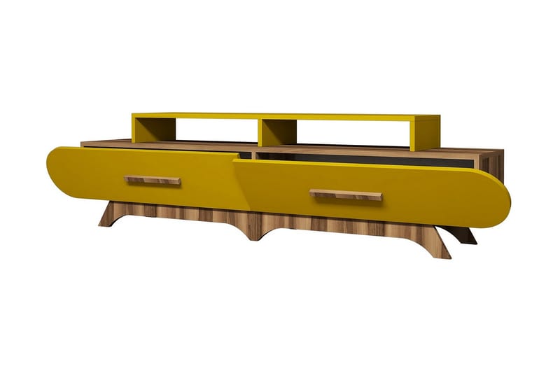TV-Bänk Amtorp 205 cm - Brun|Gul - Möbler - TV- & Mediamöbler - TV bänk & mediabänk