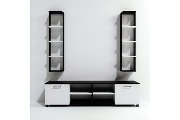 Tv-bänk Ancelle 180 cm - Svart/Vit - Möbler - TV- & Mediamöbler - TV bänk & mediabänk