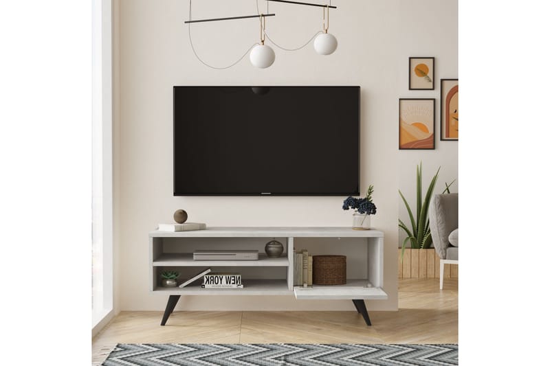 Tv-bänk Anysa 110 cm - Stengrå - TV bänk & mediabänk