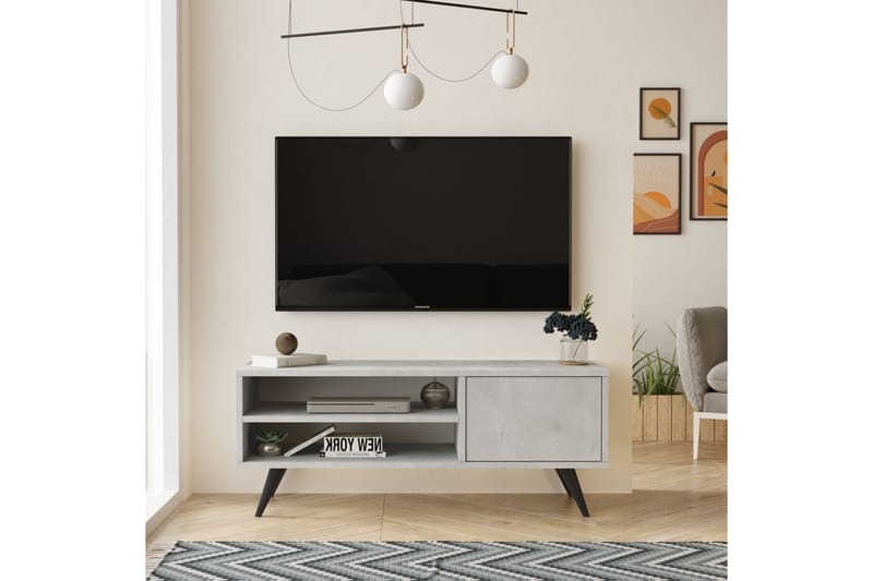 Tv-bänk Anysa 110 cm - Stengrå - TV bänk & mediabänk