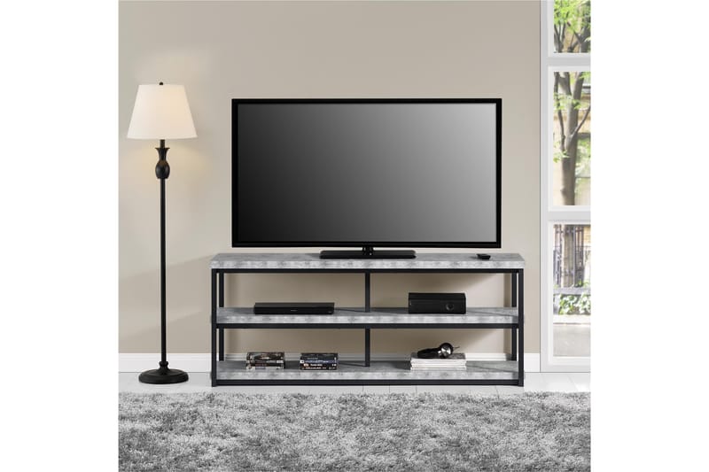 Tv-bänk Ashlar 160x41,9 cm Ljusgrå - Dorel Home - Möbler - TV- & Mediamöbler - TV bänk & mediabänk