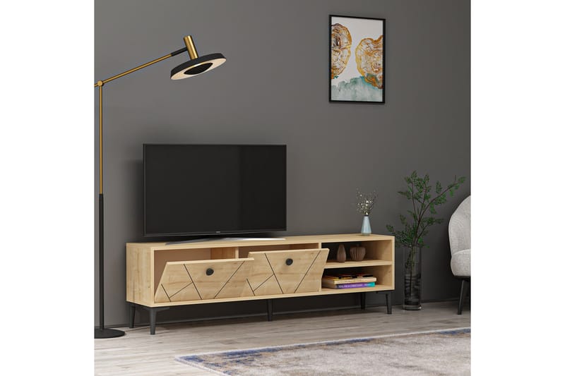 Tv-bänk Asshai 150 cm - Ljus Natur - TV bänk & mediabänk