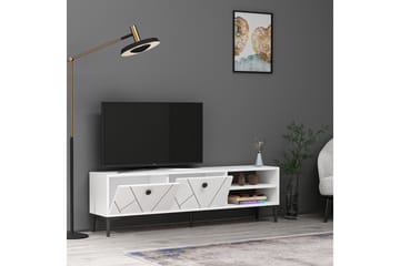 Tv-bänk Asshai 150 cm - Vit - Möbler - TV- & Mediamöbler - TV bänk & mediabänk