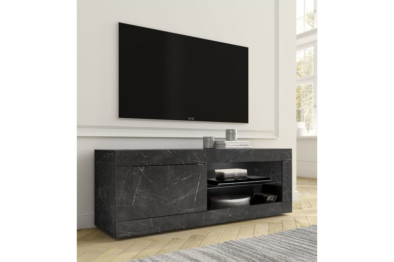 Tv-Bänk Astal 140 cm Svart - Lc Spa - Möbler - TV- & Mediamöbler - TV bänk & mediabänk