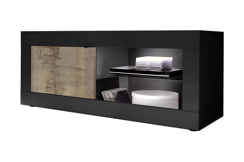 Tv-bänk Astal 43x140 cm Natur/Svart - LC SPA - Möbler - TV- & Mediamöbler - TV bänk & mediabänk