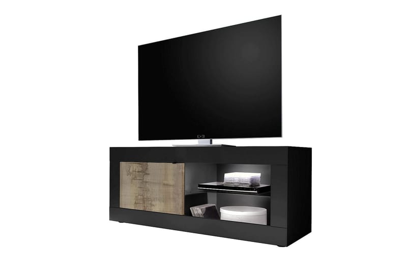 Tv-bänk Astal 43x140 cm Natur/Svart - LC SPA - TV bänk & mediabänk