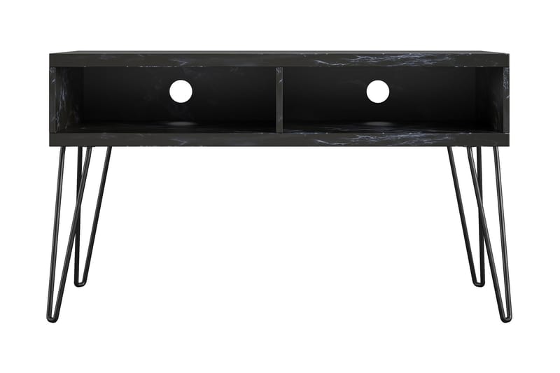 Tv-bänk Athena 107x50 cm Svart/Marmormönster - Novogratz - Möbler - TV- & Mediamöbler - TV bänk & mediabänk