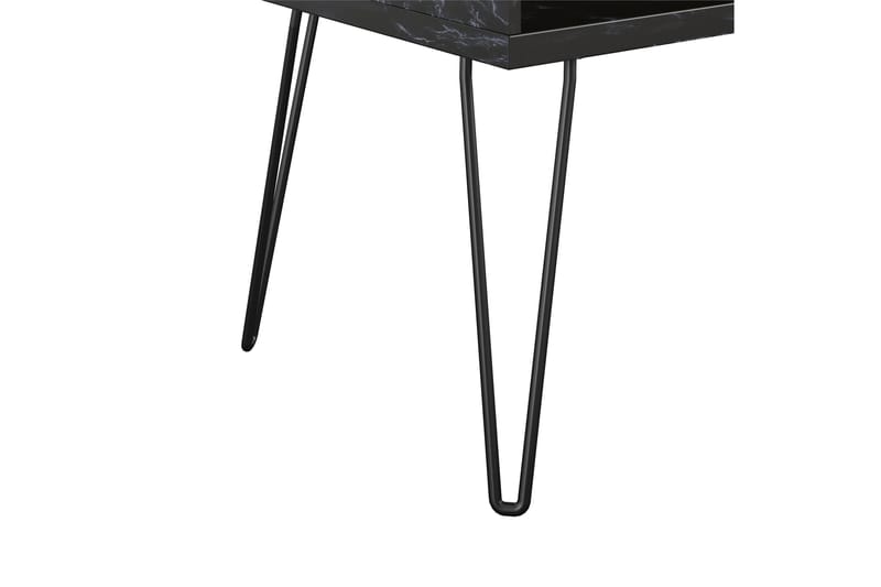 Tv-bänk Athena 107x50 cm Svart/Marmormönster - Novogratz - Möbler - TV- & Mediamöbler - TV bänk & mediabänk