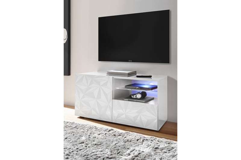 TV-bänk Ayaka 122 cm - Vit - Möbler - TV- & Mediamöbler - TV bänk & mediabänk
