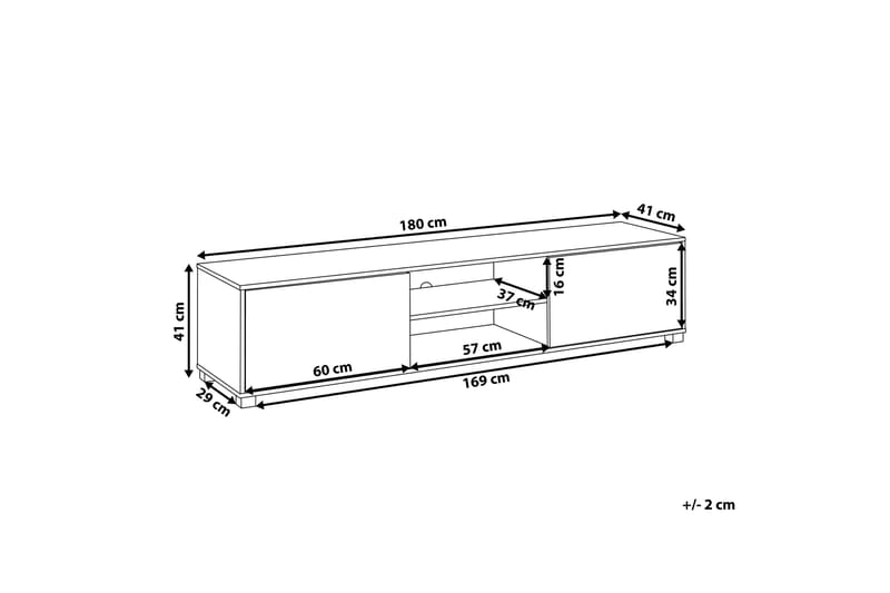 TV-Bänk Azsa 180 cm - Trä|Natur - Möbler - TV- & Mediamöbler - TV bänk & mediabänk