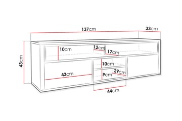 TV-bänk Bangoralla 137 cm - Ek - Möbler - TV- & Mediamöbler - TV bänk & mediabänk