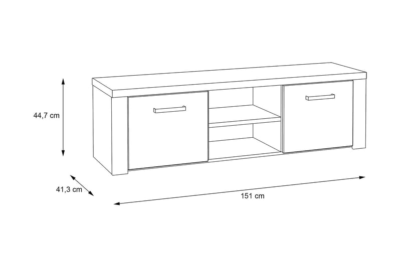 Tv-bänk Bankso 151 cm - Brun - TV bänk & mediabänk