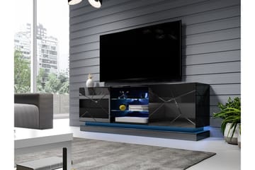 Tv-bänk Barjols 160 cm - Svart - Möbler - TV- & Mediamöbler - TV bänk & mediabänk