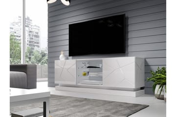TV-bänk Barjols 40x160 cm - Vit/Högglans - Möbler - TV- & Mediamöbler - TV bänk & mediabänk