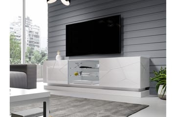 TV-bänk Barjols 40x200 cm - Vit/Högglans - Möbler - TV- & Mediamöbler - TV bänk & mediabänk
