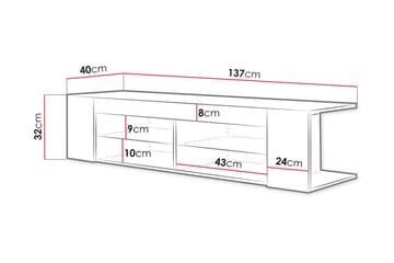 TV-bänk Barrueco 137 cm - Ek - Möbler - TV- & Mediamöbler - TV bänk & mediabänk