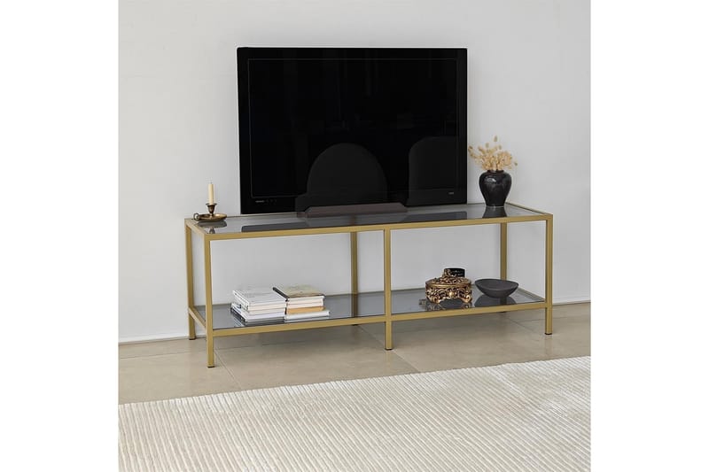 Tv-bänk Basico 130 cm - Guld - TV bänk & mediabänk
