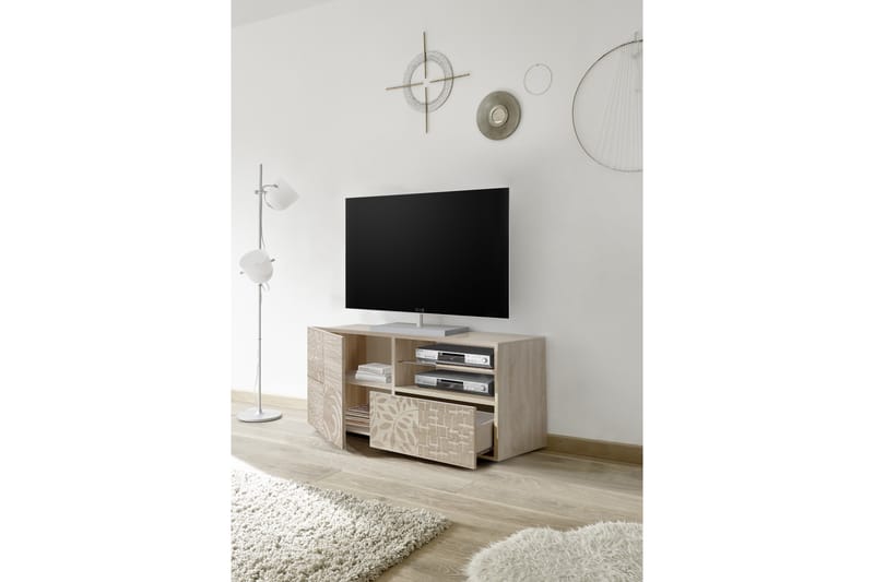 TV-bänk Bayoner 122 cm - Brun - Möbler - TV- & Mediamöbler - TV bänk & mediabänk