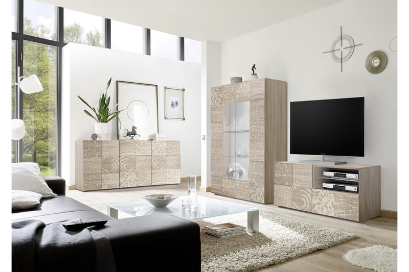 TV-bänk Bayoner 122 cm - Brun - Möbler - TV- & Mediamöbler - TV bänk & mediabänk