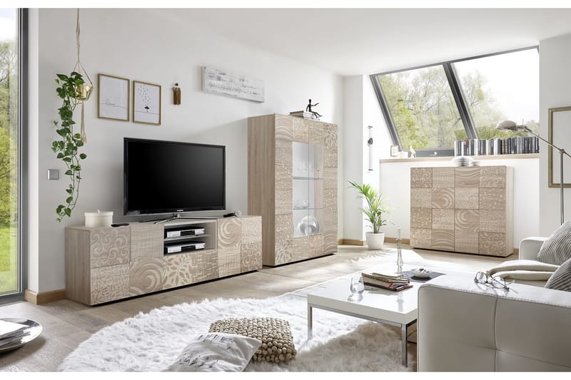 TV-bänk Bayoner 181 cm - Brun - Möbler - TV- & Mediamöbler - TV bänk & mediabänk