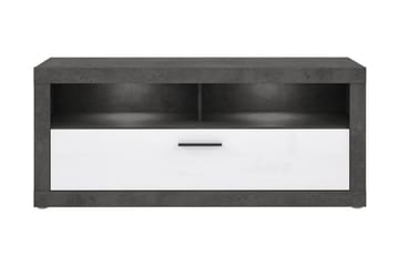 Tv-bänk Belchin 138 cm - Grå/Vit - Möbler - TV- & Mediamöbler - TV bänk & mediabänk