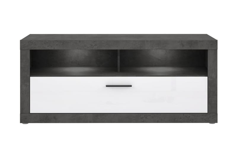 Tv-bänk Belchin 138 cm - Grå/Vit - Möbler - TV- & Mediamöbler - TV bänk & mediabänk