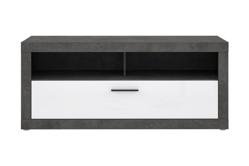 Tv-bänk Belchin 138 cm - Grå/Vit - Möbler - TV- & Mediamöbler - TV bänk & mediabänk