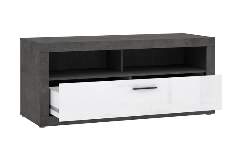 Tv-bänk Belchin 138 cm - Grå/Vit - Möbler - TV- & Mediamöbler - TV bänk & mediabänk