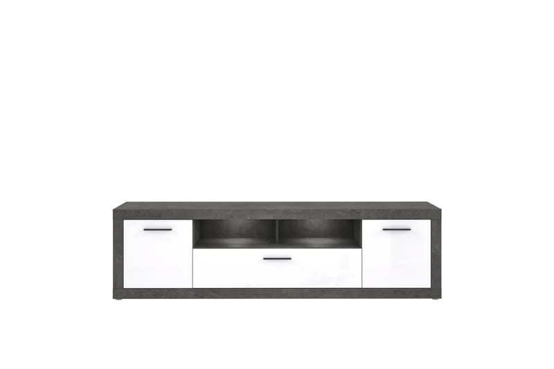 Tv-bänk Belchin 213 cm - Grå/Vit - Möbler - TV- & Mediamöbler - TV bänk & mediabänk