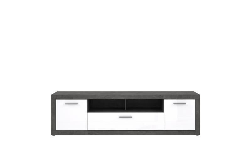 Tv-bänk Belchin 213 cm - Grå/Vit - Möbler - TV- & Mediamöbler - TV bänk & mediabänk