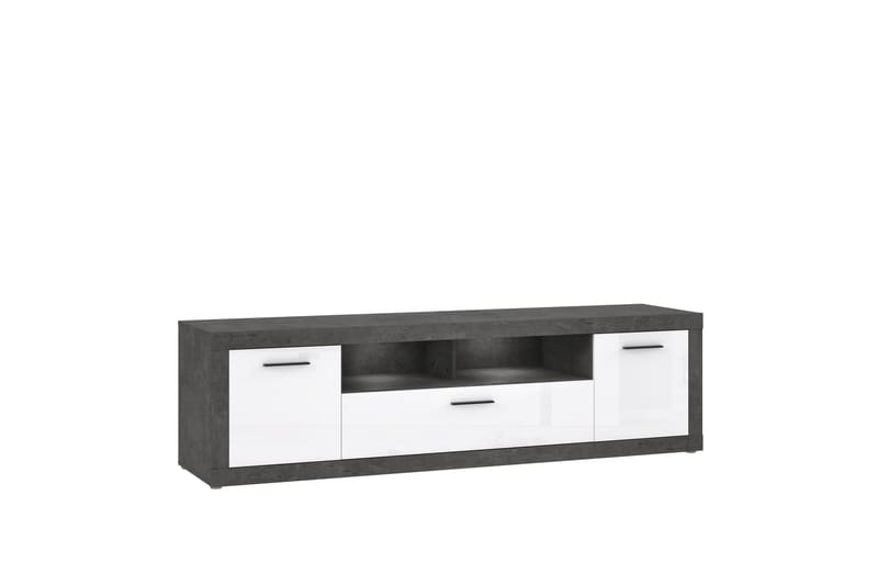 Tv-bänk Belchin 213 cm - Grå/Vit - Möbler - TV- & Mediamöbler - TV bänk & mediabänk