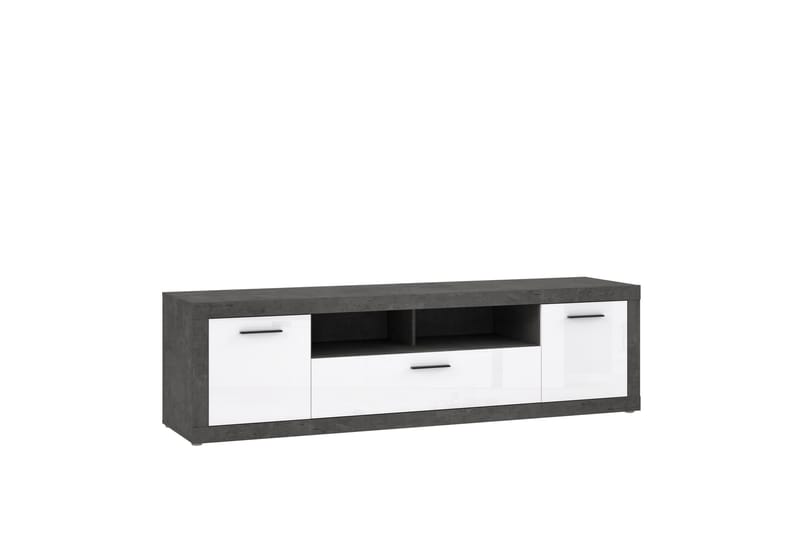 Tv-bänk Belchin 213 cm - Grå/Vit - Möbler - TV- & Mediamöbler - TV bänk & mediabänk