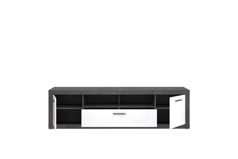 Tv-bänk Belchin 213 cm - Grå/Vit - Möbler - TV- & Mediamöbler - TV bänk & mediabänk