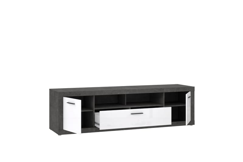 Tv-bänk Belchin 213 cm - Grå/Vit - Möbler - TV- & Mediamöbler - TV bänk & mediabänk