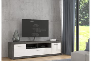 Tv-bänk Belchin 213 cm - Grå/Vit - Möbler - TV- & Mediamöbler - TV bänk & mediabänk