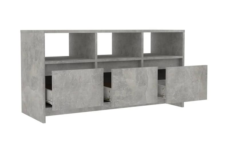 TV-bänk betonggrå 102x37,5x52,5 cm spånskiva - Grå - TV bänk & mediabänk