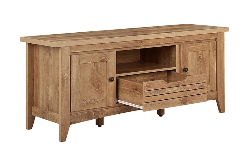 TV-Bänk Bevins 138 cm - Trä|Natur - Möbler - TV- & Mediamöbler - TV bänk & mediabänk