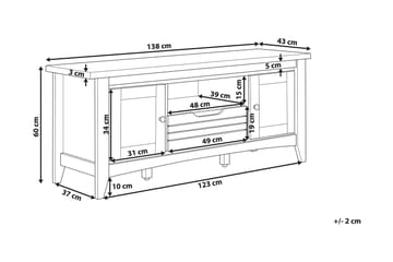TV-Bänk Bevins 138 cm - Trä|Natur - Möbler - TV- & Mediamöbler - TV bänk & mediabänk