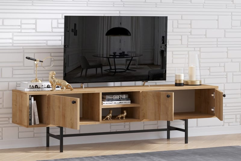 TV-bänk Bocketorp 180 cm - Brun - Möbler - TV- & Mediamöbler - TV bänk & mediabänk