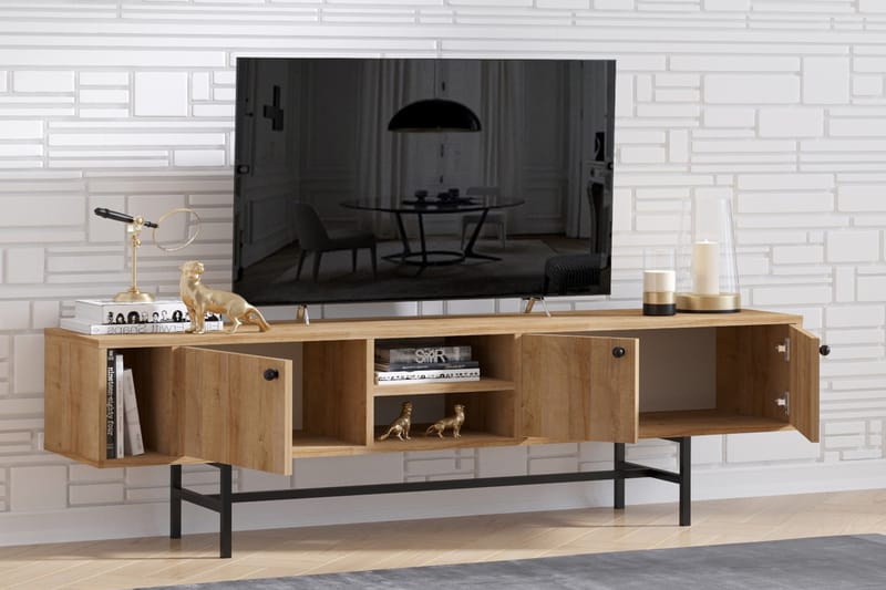 TV-bänk Bocketorp 180 cm - Brun - TV bänk & mediabänk