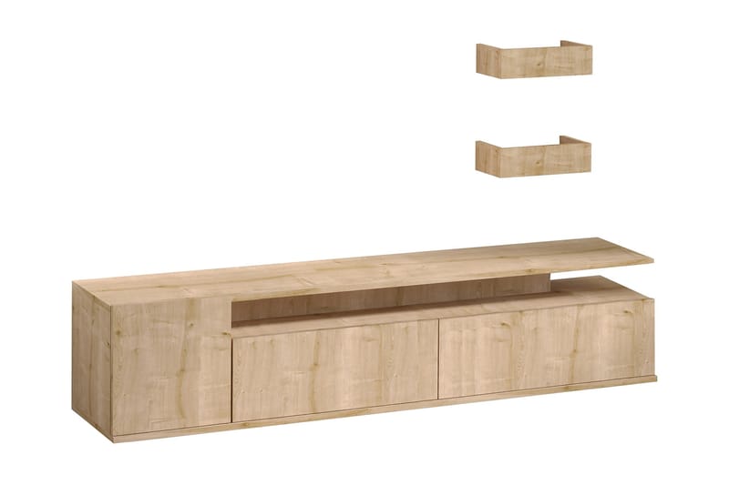 Tv-bänk Bodeiz 180 cm - Natur/Vit - Möbler - TV- & Mediamöbler - TV bänk & mediabänk