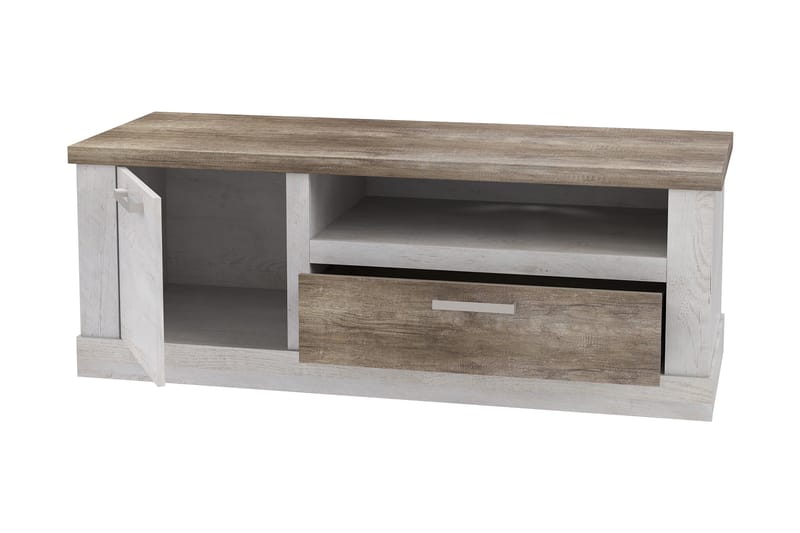 TV-Bänk Breage 140 cm - Brun|Vit - Möbler - TV- & Mediamöbler - TV bänk & mediabänk