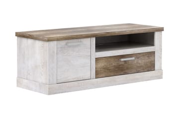 TV-Bänk Breage 140 cm - Brun|Vit - Möbler - TV- & Mediamöbler - TV bänk & mediabänk