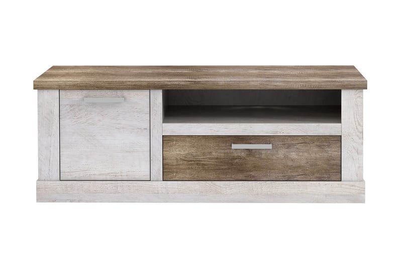 TV-Bänk Breage 140 cm - Brun|Vit - Möbler - TV- & Mediamöbler - TV bänk & mediabänk