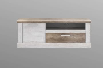 TV-Bänk Breage 140 cm - Brun|Vit - Möbler - TV- & Mediamöbler - TV bänk & mediabänk